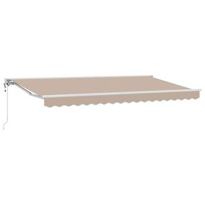 vidaXL Auvent Rétractable Beige 400x200 cm tissu