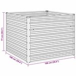 vidaXL Jardinière surélevée Marron 100x100x77 cm Acier galvanisé