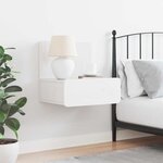 vidaXL Table de chevet Blanc 44 x 32 5 x 40 cm Bois massif en pin