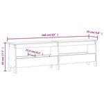 vidaXL Banc d'entrée blanc 160x28x45 cm bois de pin massif