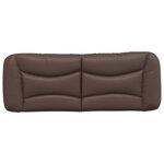 vidaXL Coussin de tête de lit marron 140 cm similicuir