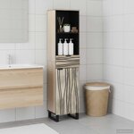 vidaXL Meuble de Lavabo de Salle de Bain Blanc 38 x 33 x 160 cm