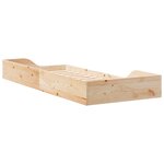 vidaXL Cadre de lit surélevé Marron 100 x 210 cm Bois massif en pin