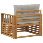 vidaXL Canapé d’extérieur Bois d'acacia massif et polyester
