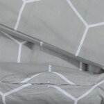 vidaXL Ensemble de housse de couette Gris 155x220 cm Coton
