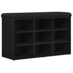 Banc de rangement vidaXL Chêne noir 80x30x48 cm Bois reconstitué