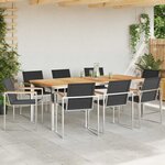 vidaXL Ensemble de salle à manger pour jardin 9 Pièces