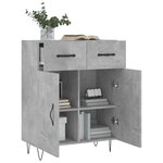 vidaXL Buffet gris béton 69 5x34x90 cm bois d'ingénierie