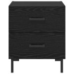 vidaXL Cabinet de chevet avec tiroir Chêne noir 40 x 35 x 47 5 cm