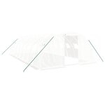 vidaXL Serre avec cadre en acier blanc 32 m² 8x4x2 m