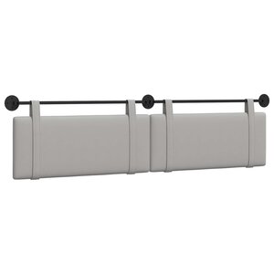 vidaXL Tête de lit suspendue Gris nuage Tissu