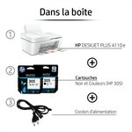 Imprimante hp tout-en-un jet d'encre couleur - deskjet plus 4110e - idéal pour la famille - 6 mois d'instant ink inclus avec hp+