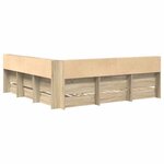 vidaXL Lit Bibliothèque Chêne sonoma 180 x 200 cm Bois d'ingénierie
