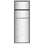 vidaXL Armoire à chaussures avec miroir 5 niveaux noir 63x17x169 5 cm