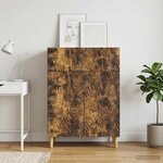 vidaXL Buffet Chêne fumé 66 x 34 5 x 90 cm Bois d'ingénierie