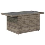 vidaXL Salon de jardin 8 Pièces avec coussins gris résine tressée