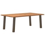 vidaXL Table à manger marron clair bois de chêne massif rectangulaire