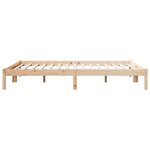 vidaXL Cadre de lit extra long sans matelas 160x210 cm bois massif pin