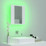 vidaXL Armoire salle de bain à miroir LED Blanc 40x12x45 cm Acrylique