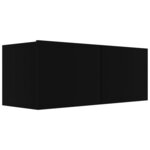 vidaXL Ensemble de meubles TV 5 Pièces Noir Bois d'ingénierie