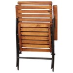 vidaXL Chaises inclinables de jardin lot de 2 Bois solide d'acacia