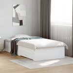 vidaXL Cadre de lit avec tiroirs sans matelas blanc 100x200 cm