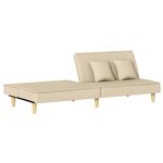 vidaXL Canapé-lit crème tissu