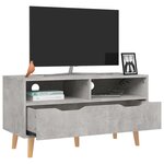 vidaXL Meuble TV gris béton 90x40x48 5 cm bois d'ingénierie