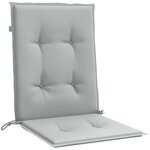 vidaXL Coussins de chaise à dossier bas lot de 6 gris clair mélangé