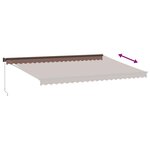 vidaXL Auvent manuel rétractable marron 500x300 cm