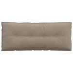 vidaXL Coussin de Dos Taupe 120 x 50 cm Tissu en microfibre