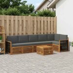 vidaXL Ensemble de canapé d'angle 6 Pièces Naturel et Anthracite