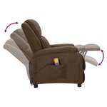 vidaXL Fauteuil de massage Marron Tissu