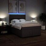 vidaXL Sommier à lattes de lit avec matelas Marron foncé 140x200 cm
