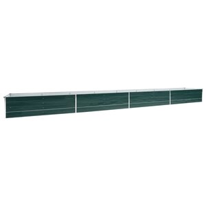 vidaXL Lit surélevé de jardin Acier galvanisé 600x80x45 cm Vert
