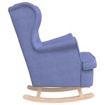 vidaXL Chaise à bascule bleu jean 74x90x102 cm tissu