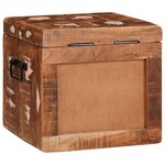 vidaXL Boîte de rangement avec stockage Marron Bois de mangue massif