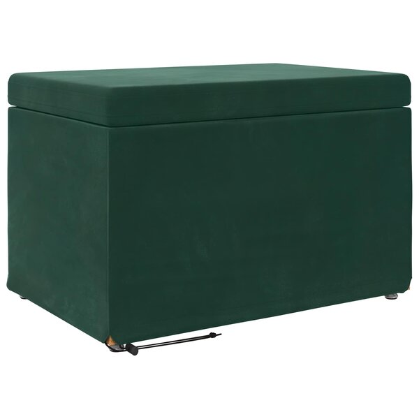 vidaXL Tabouret Vert foncé 61 x 41 x 40 cm Velours et Bois Composite