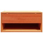 vidaXL Table de chevet avec tiroir 2 Pièces Marron cire 50 x 32 5 x 24 cm