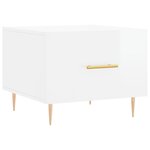 vidaXL Tables basses 2 Pièces blanc brillant 50x50x40cm bois d'ingénierie