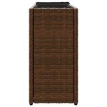 vidaXL Jardinières avec 2 pots 2 Pièces marron 90x20x40 cm résine tressée