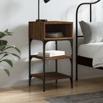 vidaXL Table de chevet chêne marron 35x34 5x70 cm bois d'ingénierie