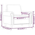 vidaXL Fauteuil Gris clair 60 cm Velours