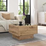 vidaXL Table basse chêne artisanal 50 x 50 x 30 cm Bois d'ingénierie