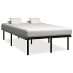 vidaXL Cadre de lit sans matelas noir métal 160x200 cm