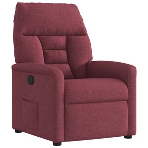 vidaXL Fauteuil inclinable Rouge bordeaux Tissu
