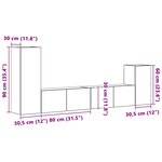 vidaXL Ensemble de meubles TV 4 Pièces Blanc Bois d'ingénierie