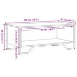 vidaXL Table basse chêne sonoma 100x51x40 cm bois d'ingénierie