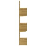 vidaXL Étagère d'angle murale chêne sonoma 19x19x123cm bois ingénierie
