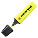 Surligneur boss original rechargeable pointe biseautée 2-5 mm jaune stabilo